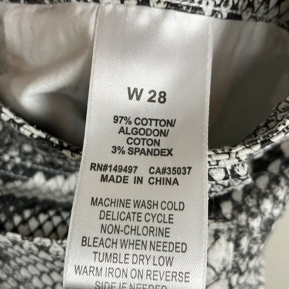 Joe's Jeans Scaled Python Size 29 Cigarette Leg Pants Brown White‎ Stretch - Picture 5 of 7